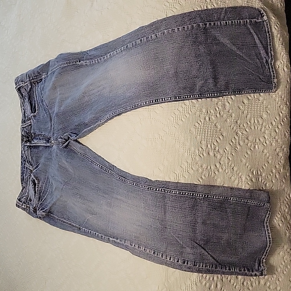 Silver Jeans, Lightly Distressed, 30 Waist, 32 Inseam.